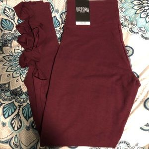 NTW VS Sport Maroon Twist Leggings